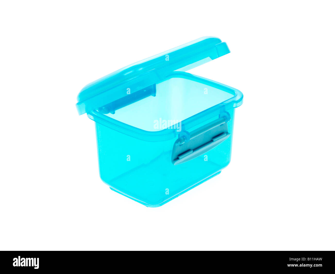 Blue Plastic Food Tubs Stock Photo Alamy