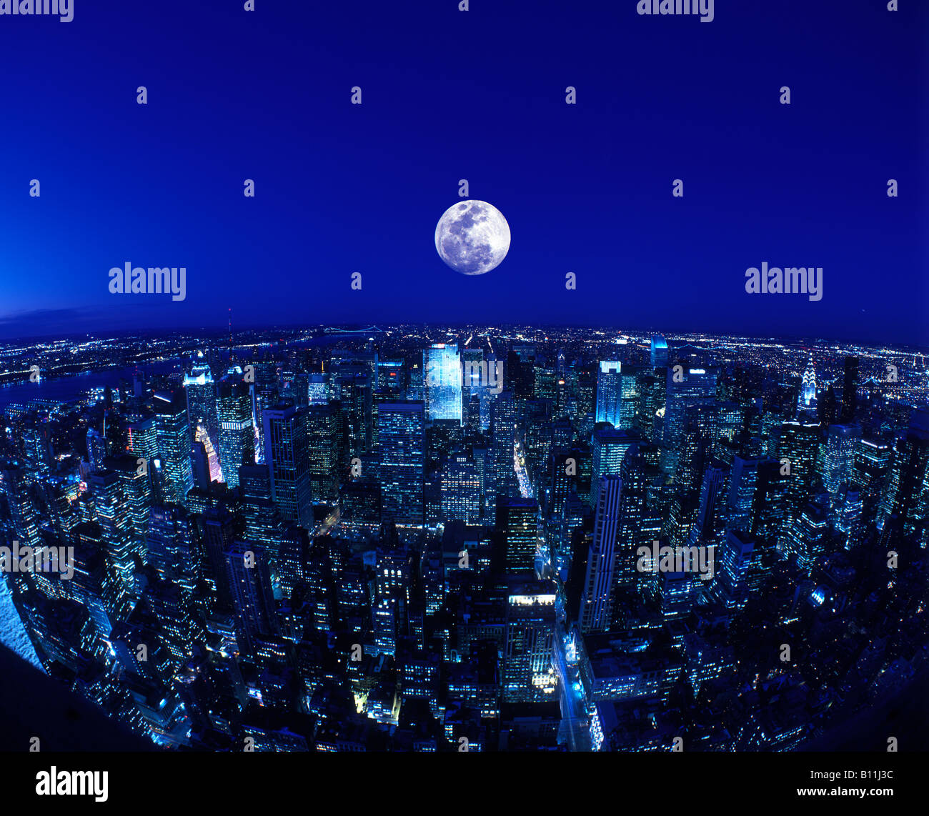Aerial view of midtown manhattan hi-res stock photography and images ...
