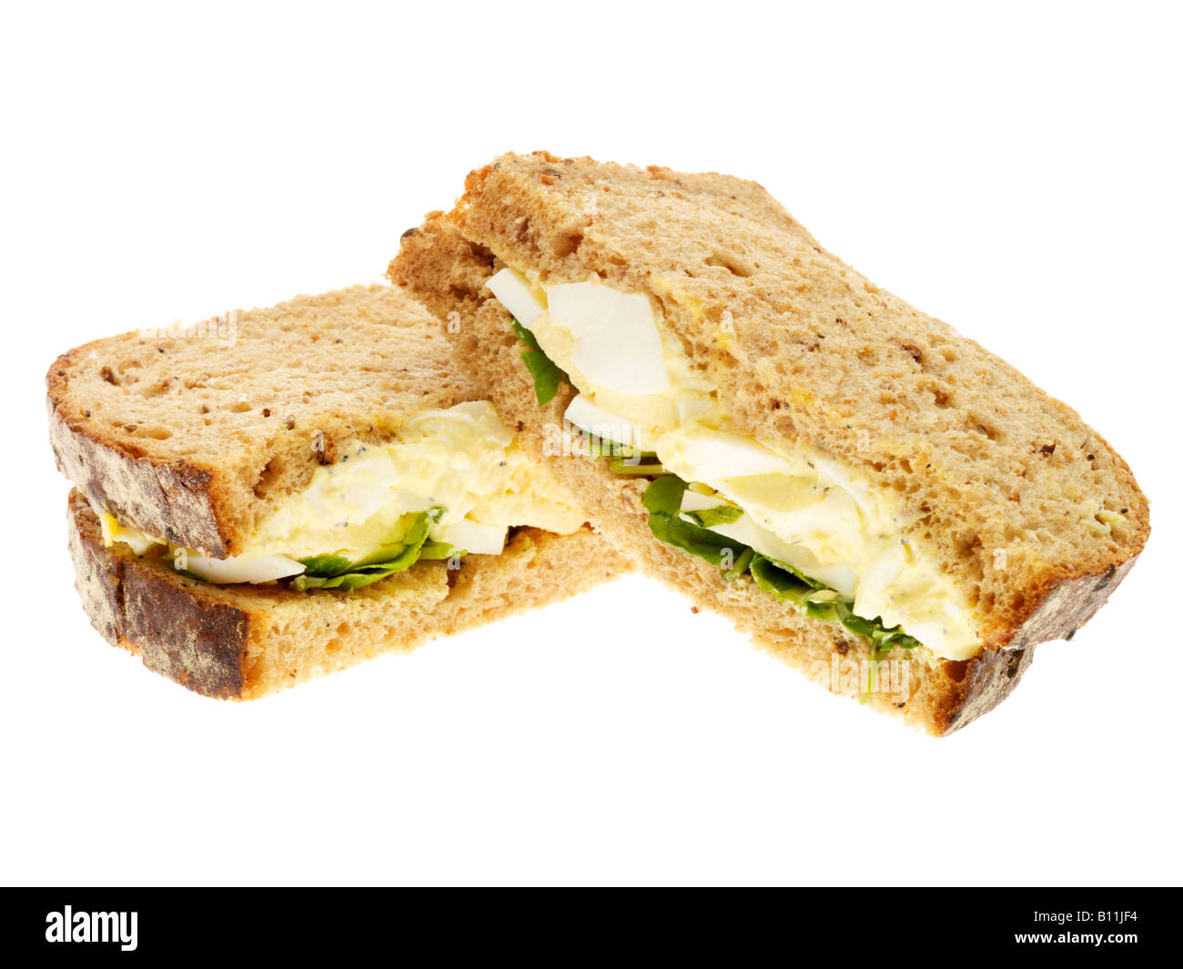 Wholemeal Egg Mayonnaise and Baby Watercress Sandwich Stock Photo Alamy