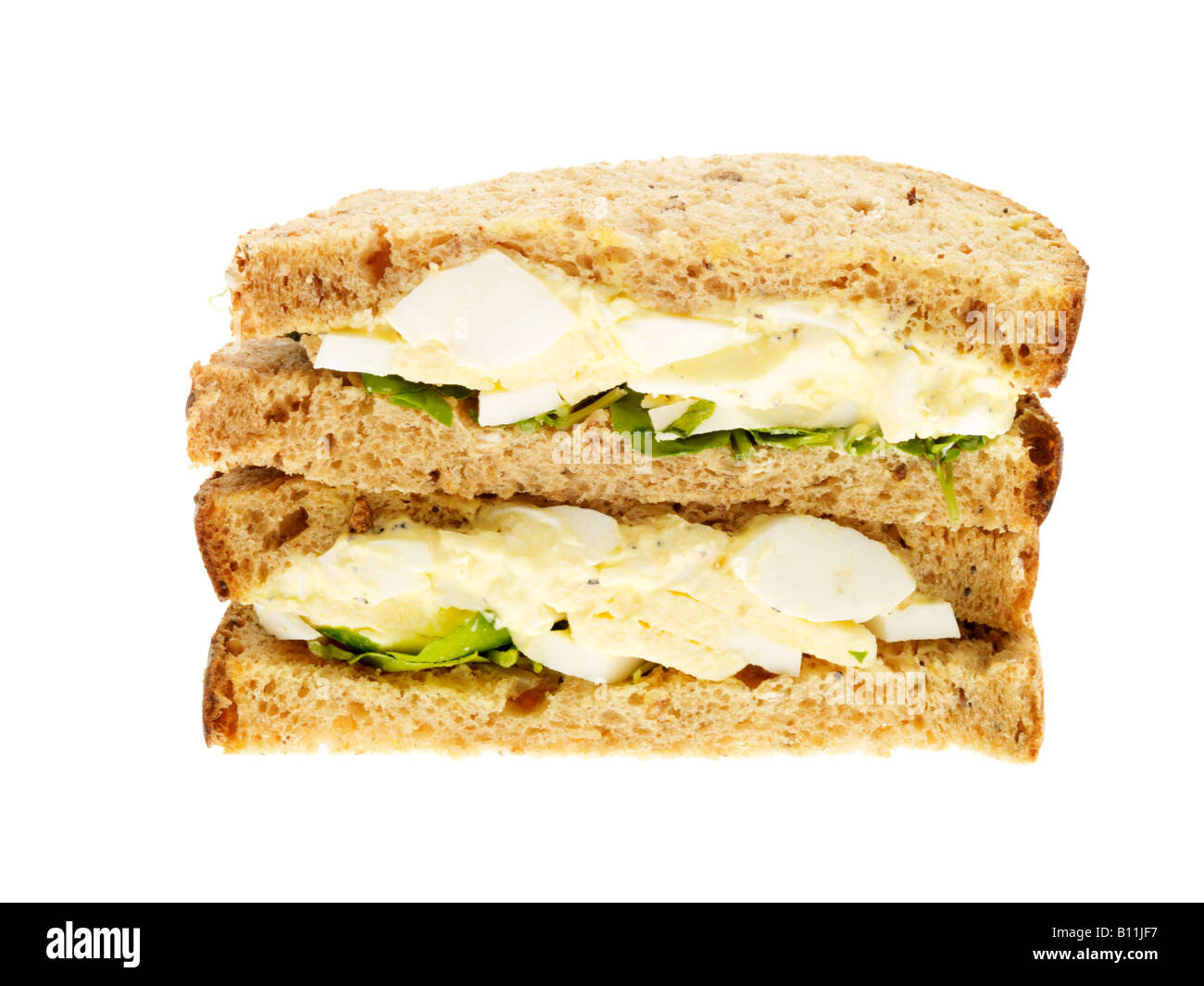 Wholemeal Egg Mayonnaise and Baby Watercress Sandwich Stock Photo Alamy
