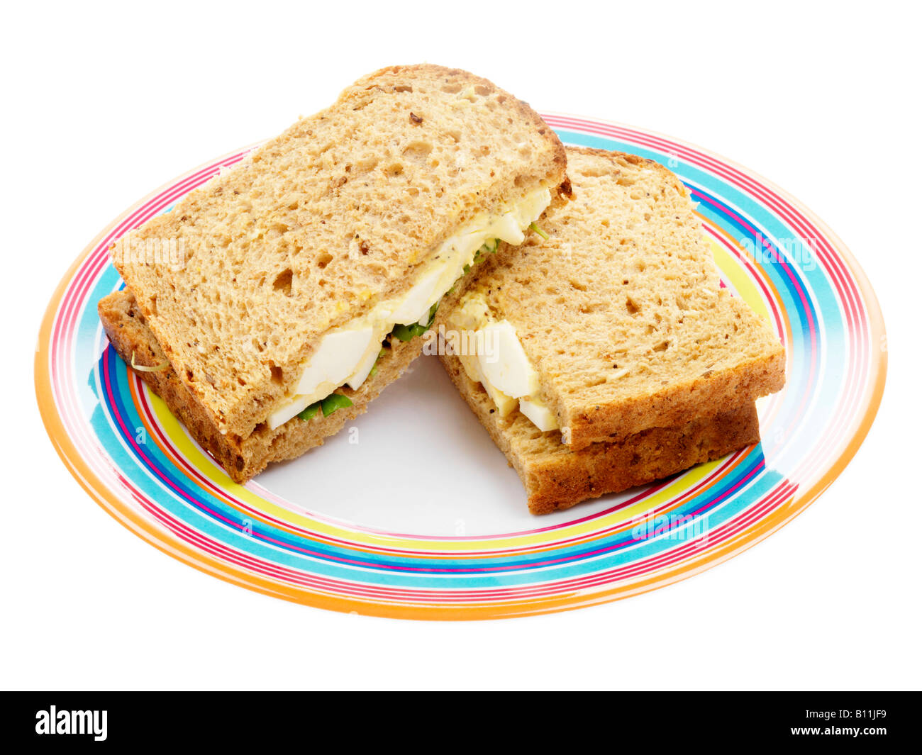 Wholemeal Egg Mayonnaise and Baby Watercress Sandwich Stock Photo Alamy