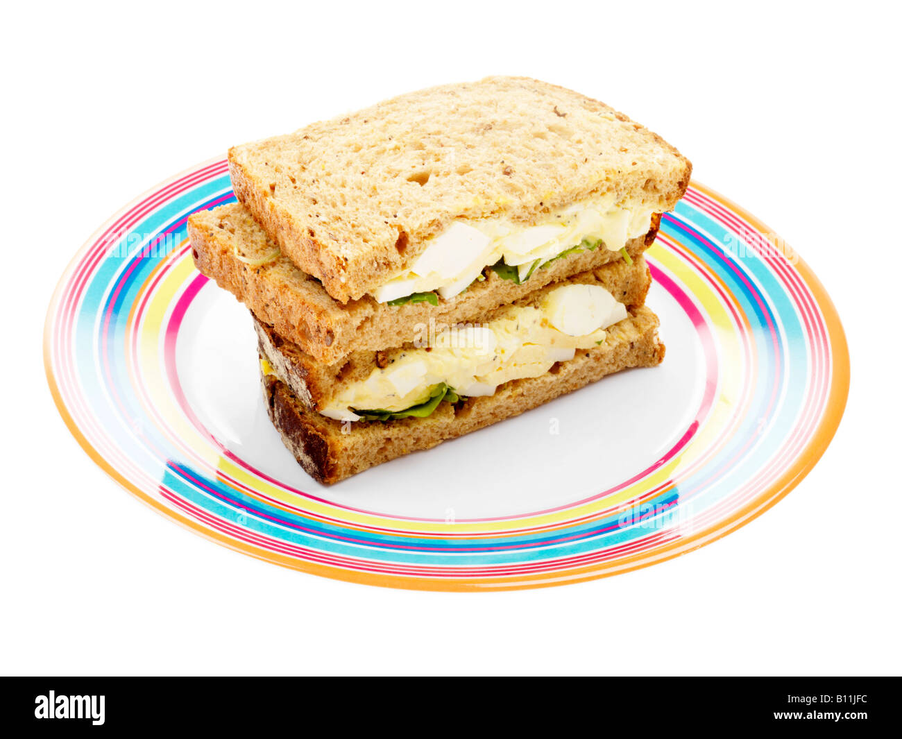Wholemeal Egg Mayonnaise and Baby Watercress Sandwich Stock Photo Alamy