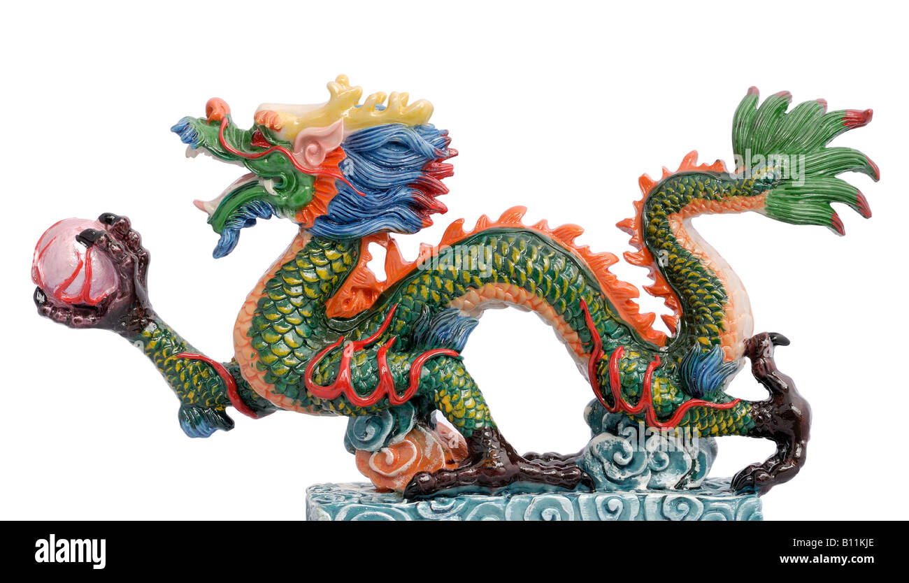 Chinese dragon isolated on white background Stock Photo - Alamy