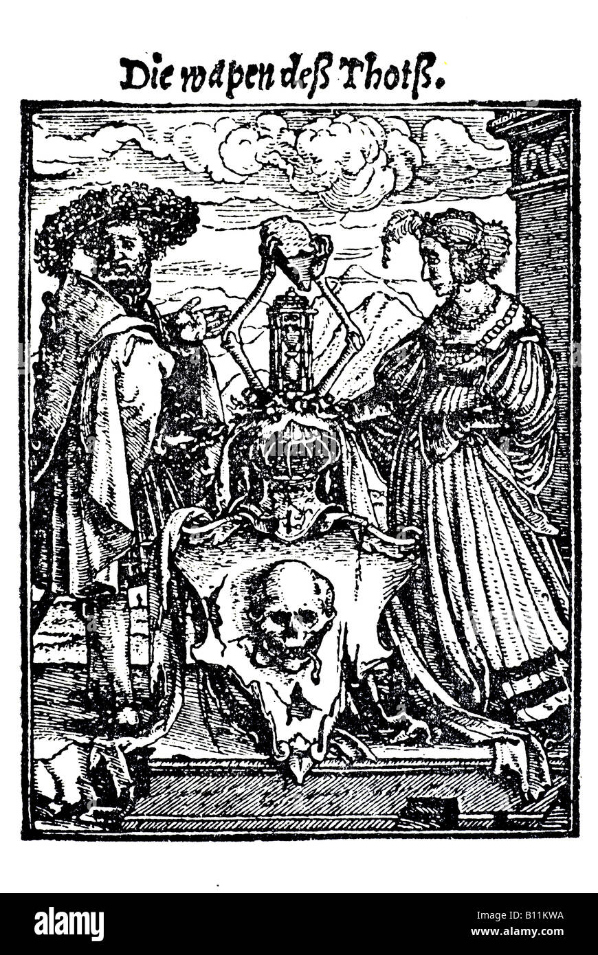 The emblem of death, Hans Holbein the younger, Danse Macabre, 1538, Germany