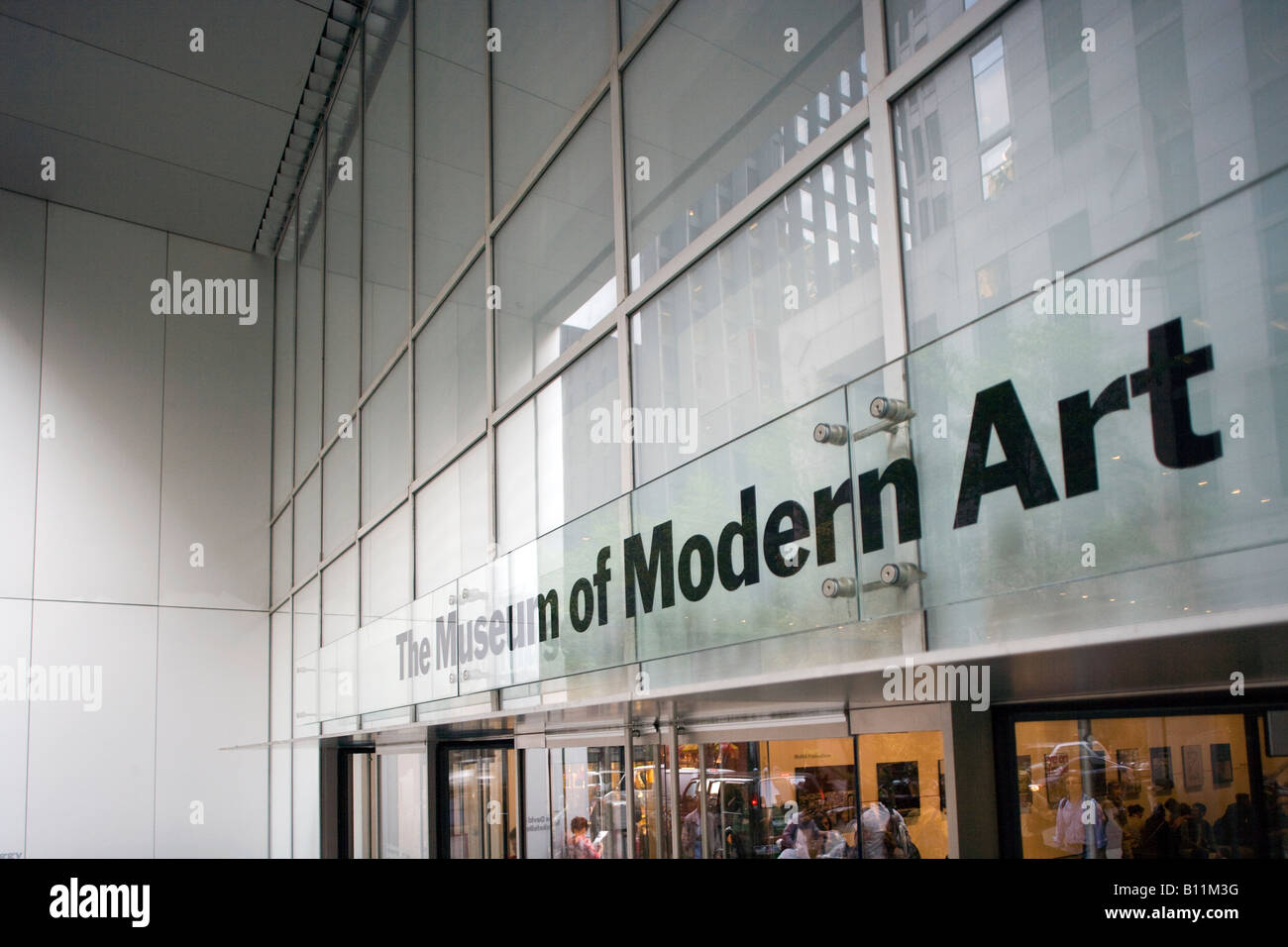 MOMA ENTRANCE SIGN MUSEUM OF MODERN ART MIDTOWN FIFTY THIRD STREET