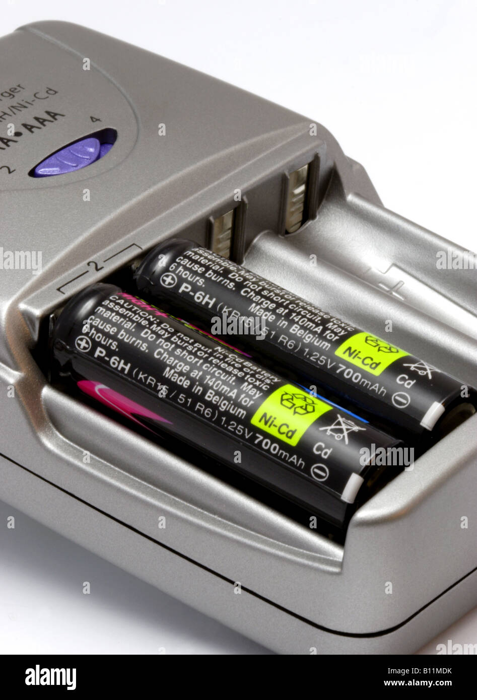 Battery Charger and AA Batteries Stock Photo - Alamy