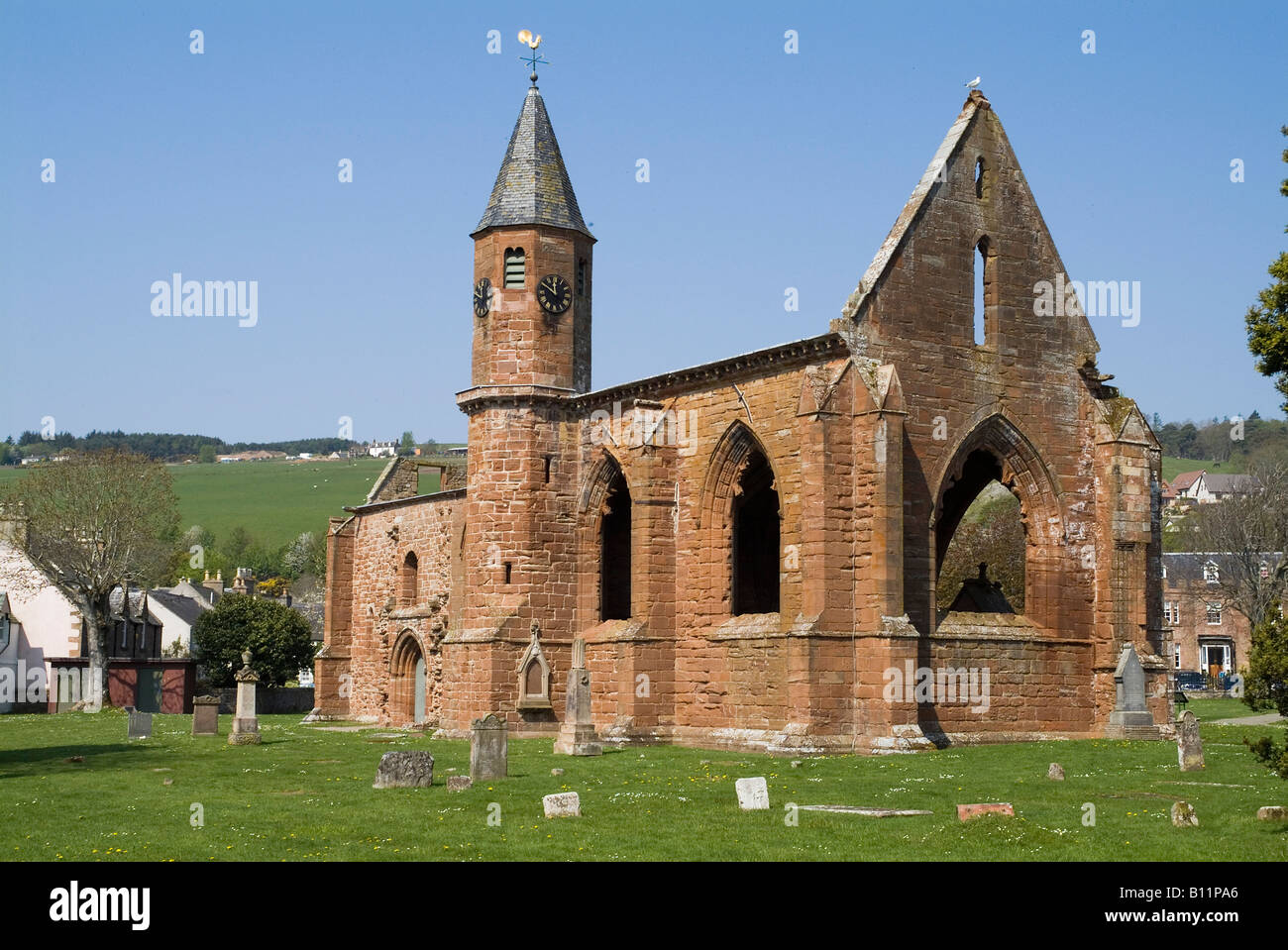 dh Fortrose Cathedral FORTROSE ROSS CROMARTY Cathedral ruins and graveyard scottish ruined church black isle scotland Stock Photo