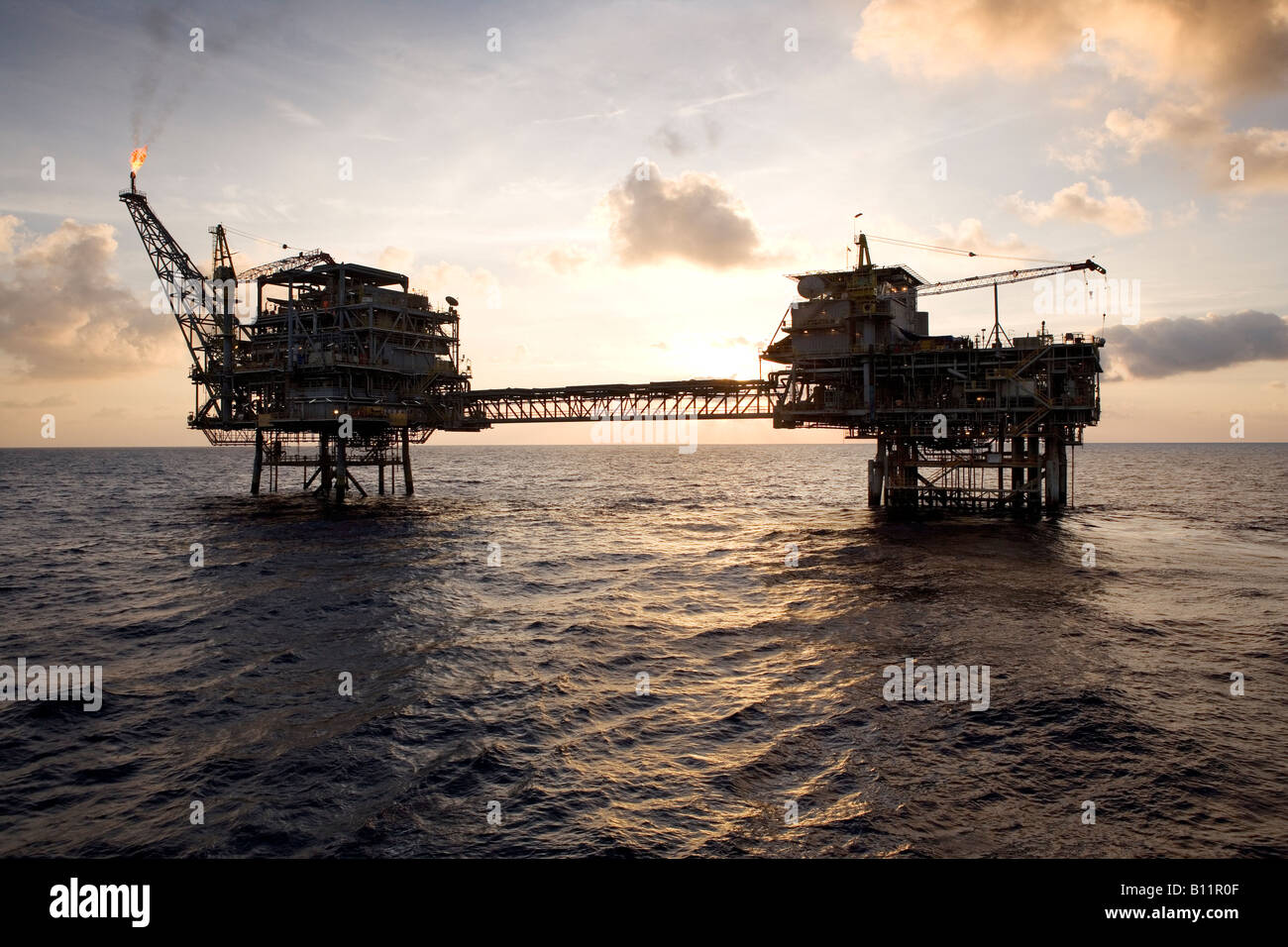 Premier Oil production platform Natuna Anoa Field, South China Sea, Indonesia Stock Photo
