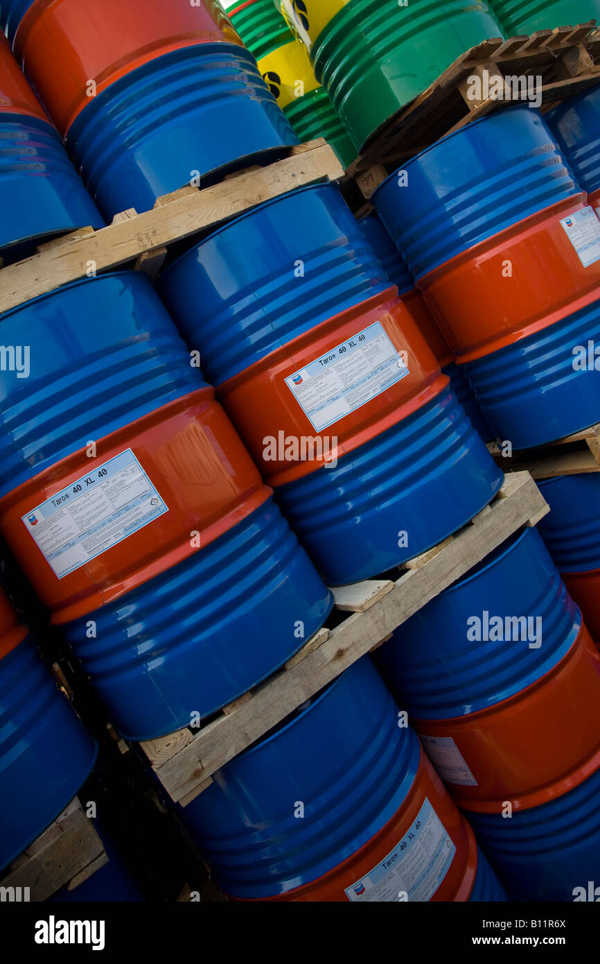 Oil drums stacked hires stock photography and images Alamy
