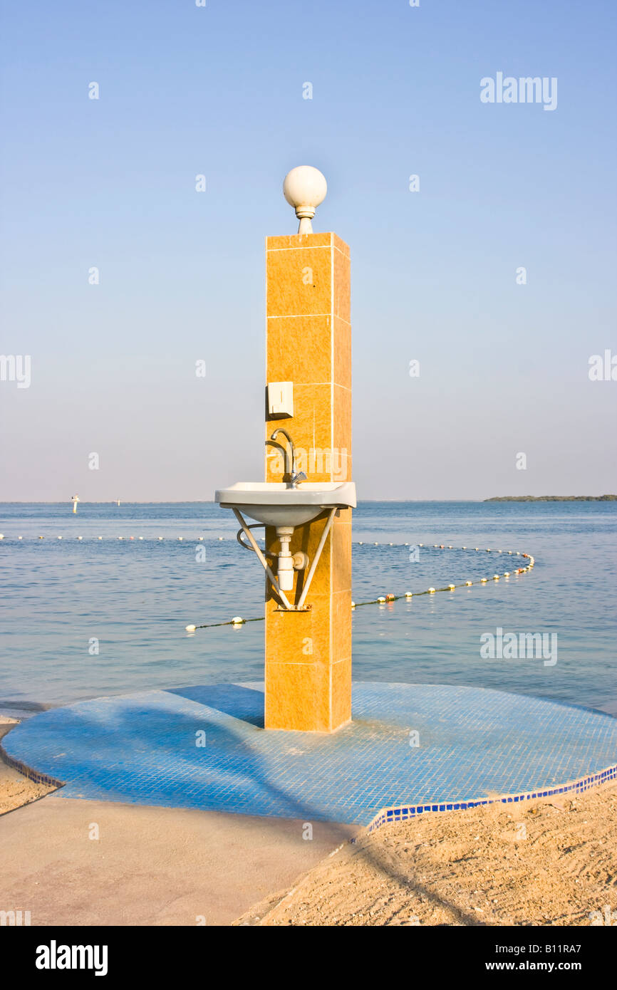 Wash Basin On The Beach Umm Al Quwain Uae Stock Photo