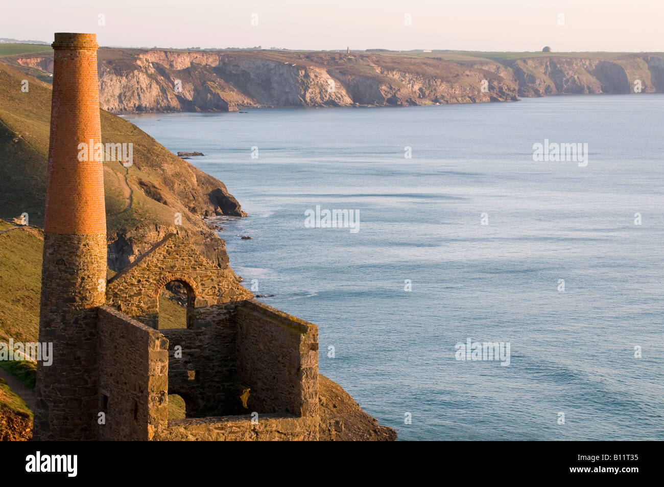 Wheale Coate Tin Mine, Cornwall Stock Photo