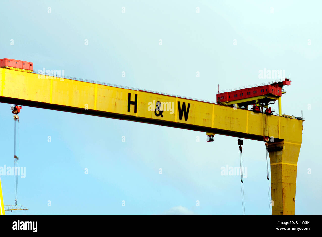 6th April 2008 The Harland and Wolf shipyard cranes Belfast Stock Photo