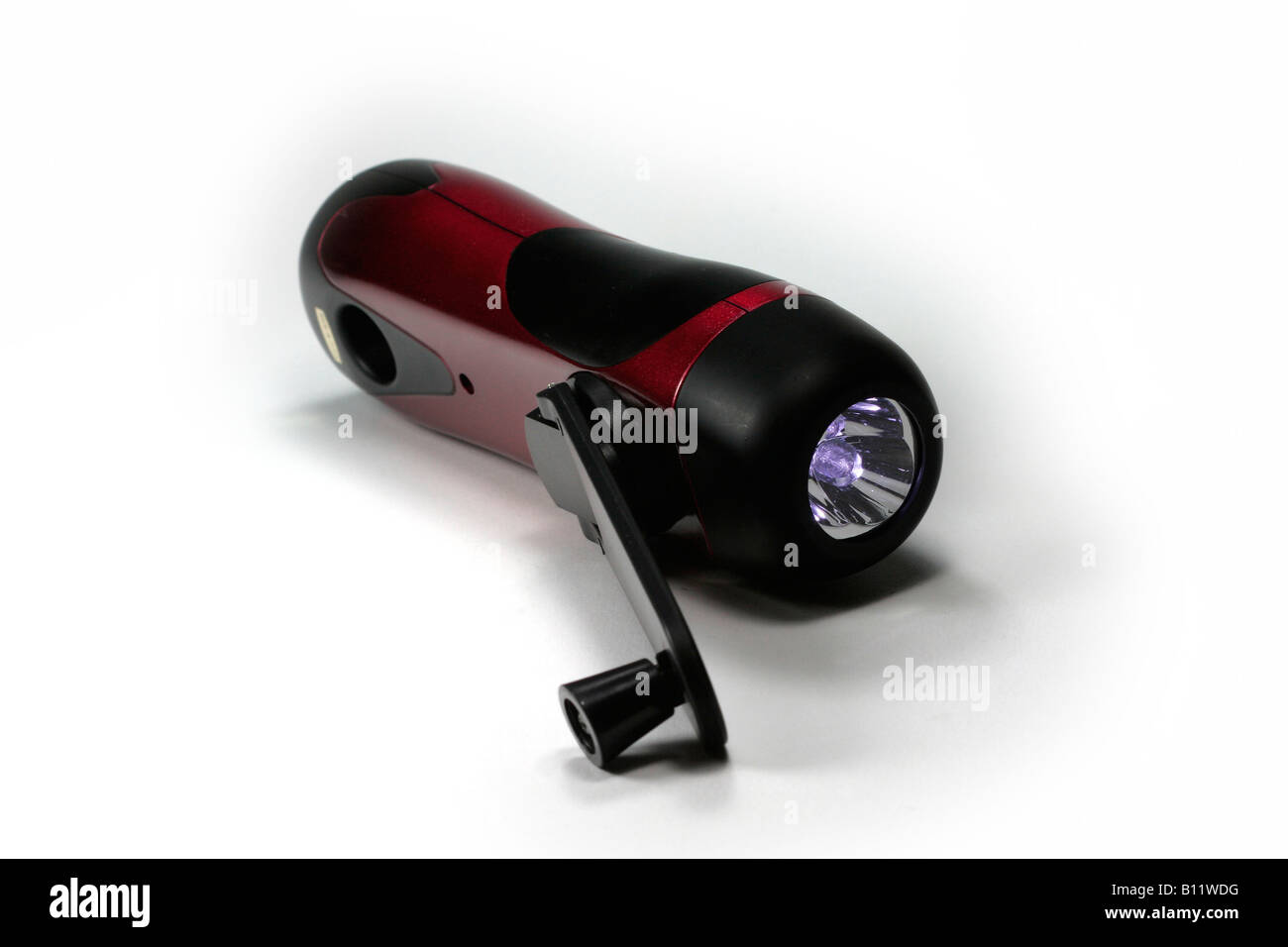Crank powered torch uses no batteries Stock Photo