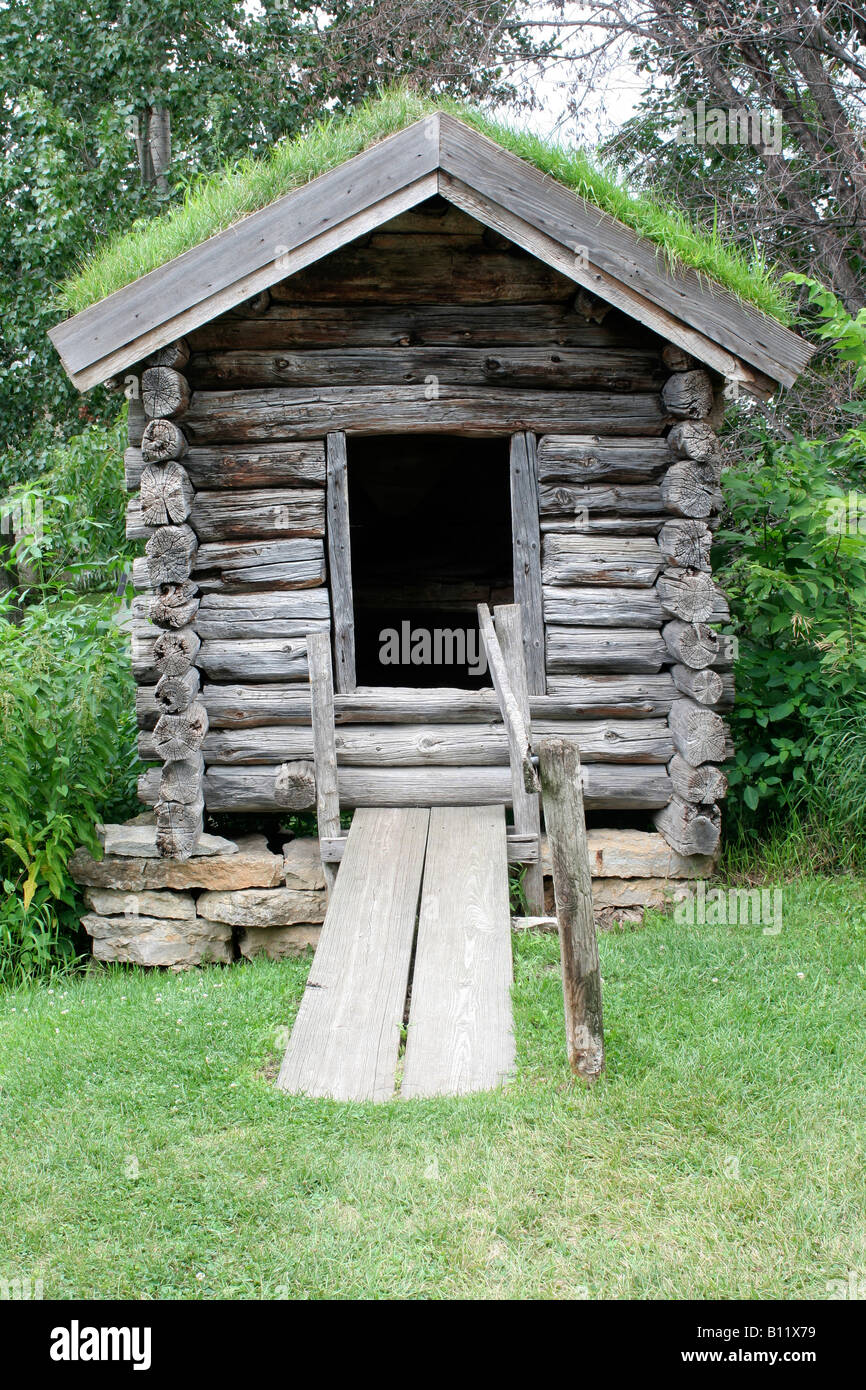 Nordic museum traditional building with sod roof Stock Photo Alamy