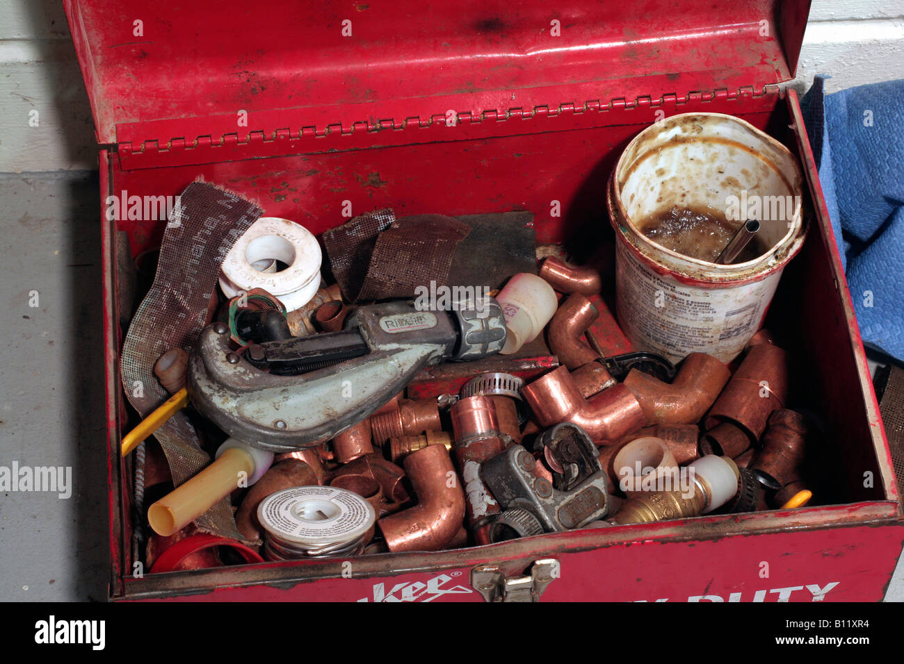 Plumbing tools Stock Photo