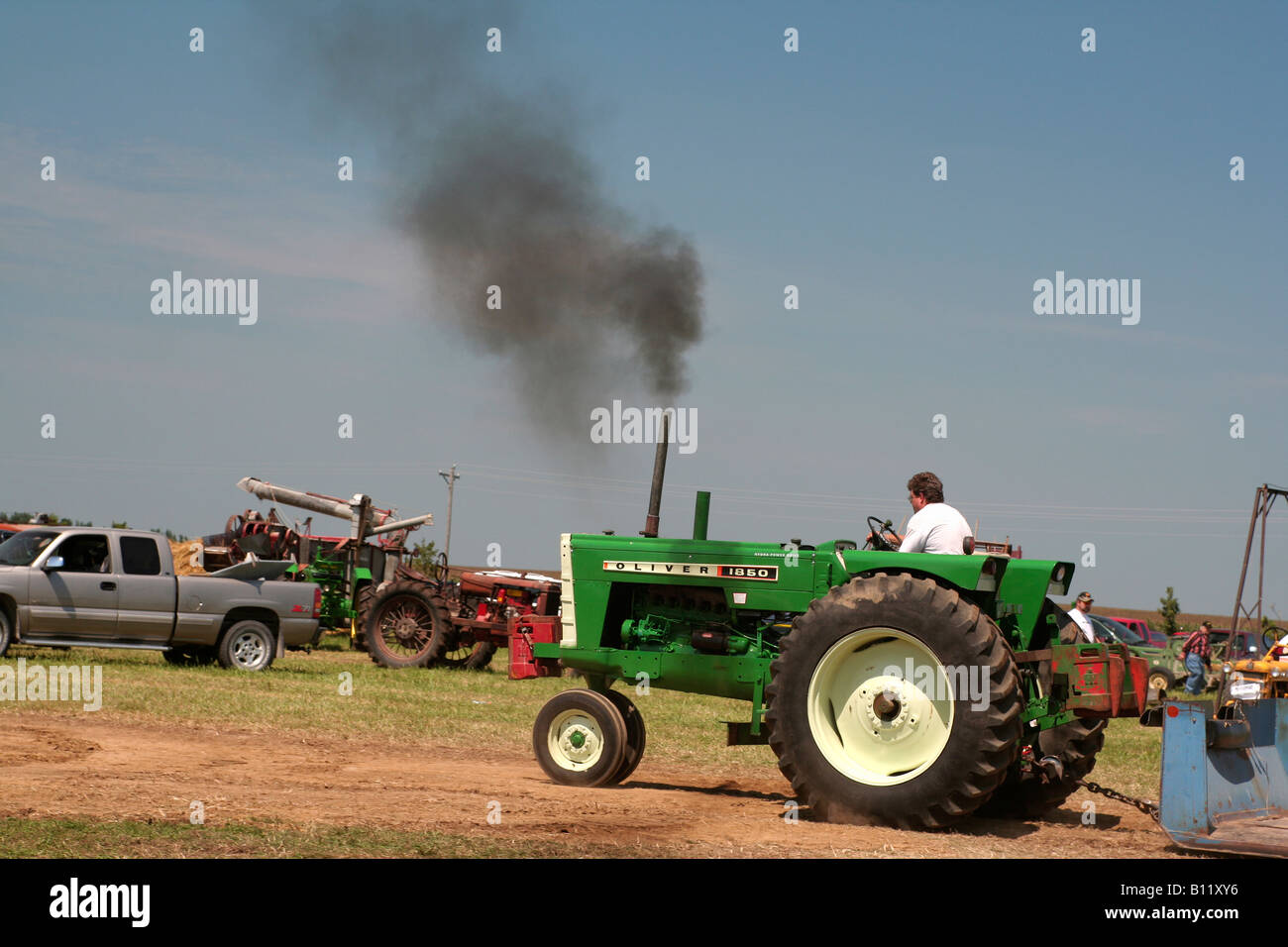 Tractor pulling contest Stock Photo