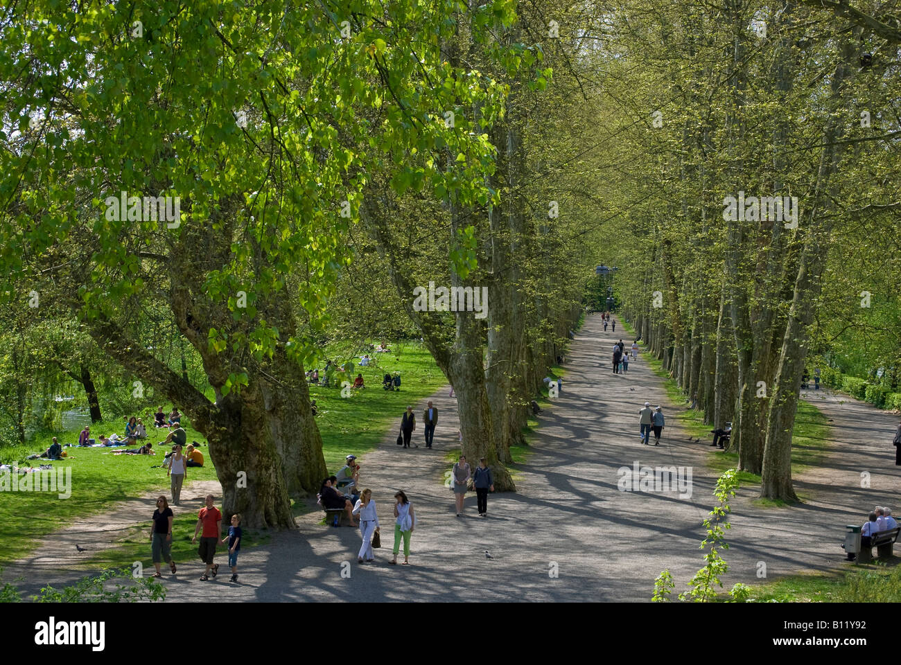 City Park in Tuebingen, Germany Stock Photo Alamy