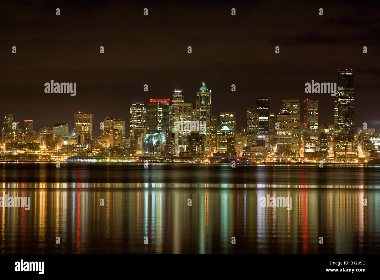 Washington Mutual Bank corporate headquarters building window lights