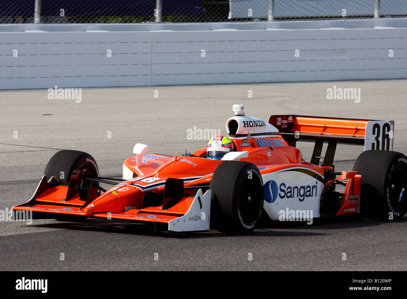 IndyCar Series Milwaukee Mile 2008 Enrique Bernoldi Stock Photo Alamy