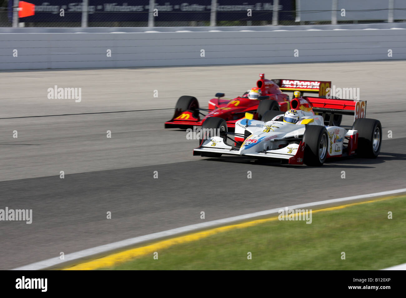 IndyCar Series Milwaukee Mile 2008 Mario Dominguez Justin Wilson Stock