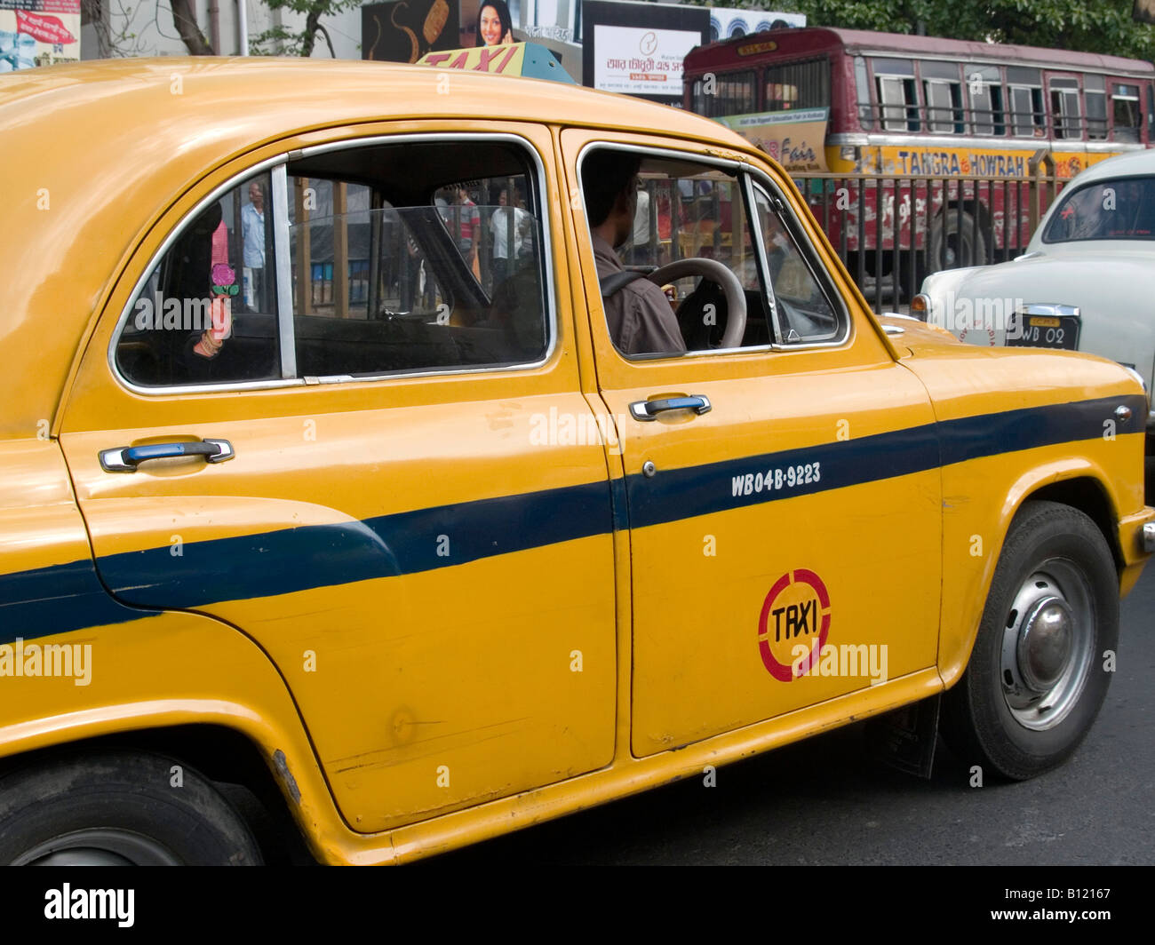 ambassador taxi in calcutta india stock photo alamy https www alamy com stock photo ambassador taxi in calcutta india 17869887 html
