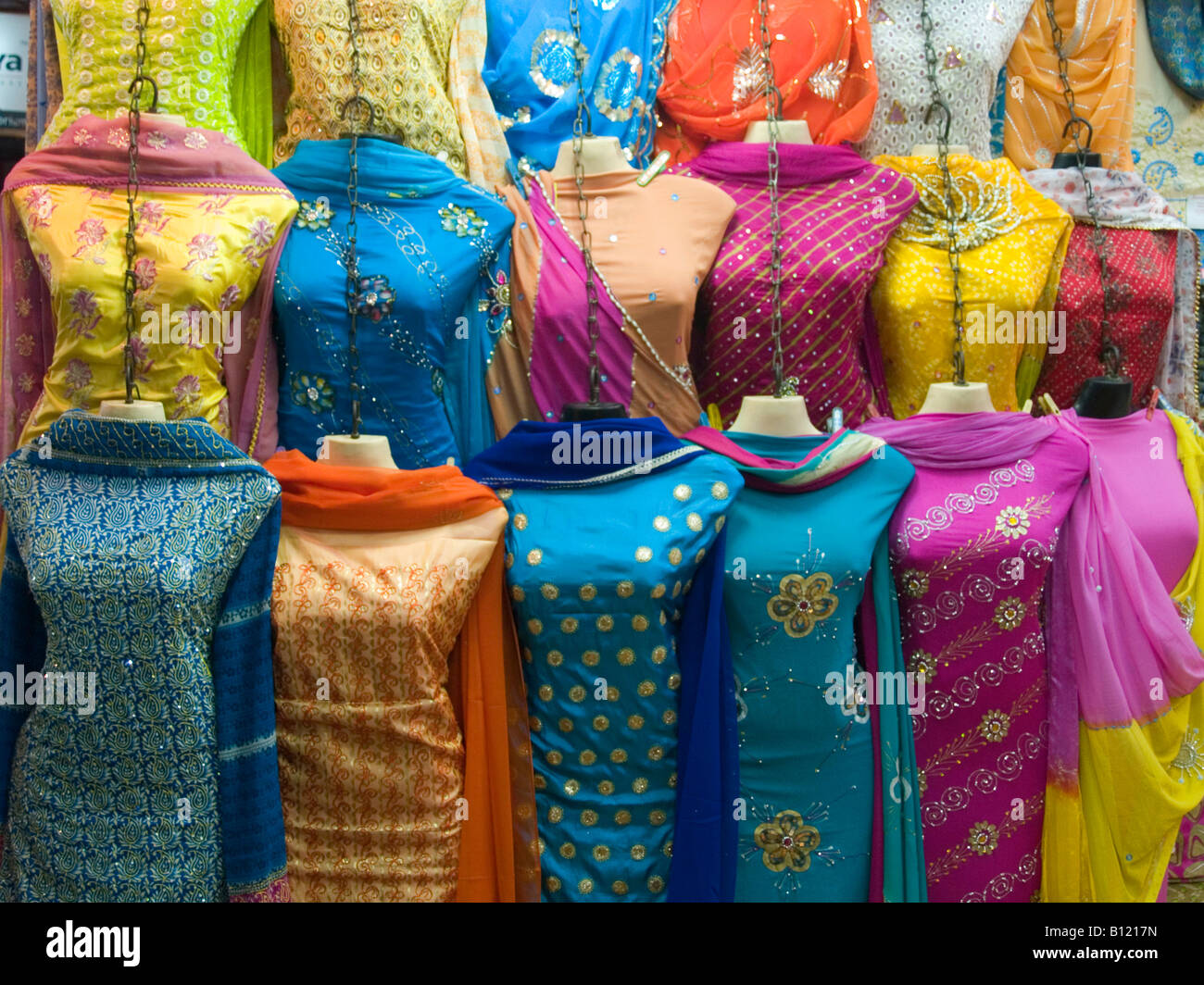lineup of ladies fashions in Calcutta India Stock Photo Alamy