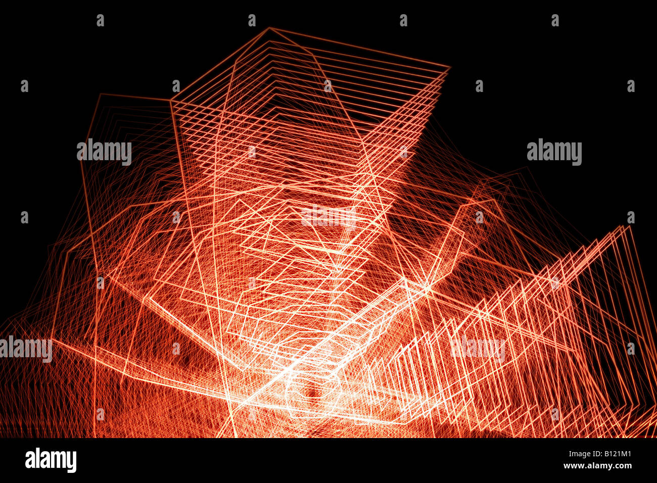 Geodesic laser line drawing Stock Photo - Alamy