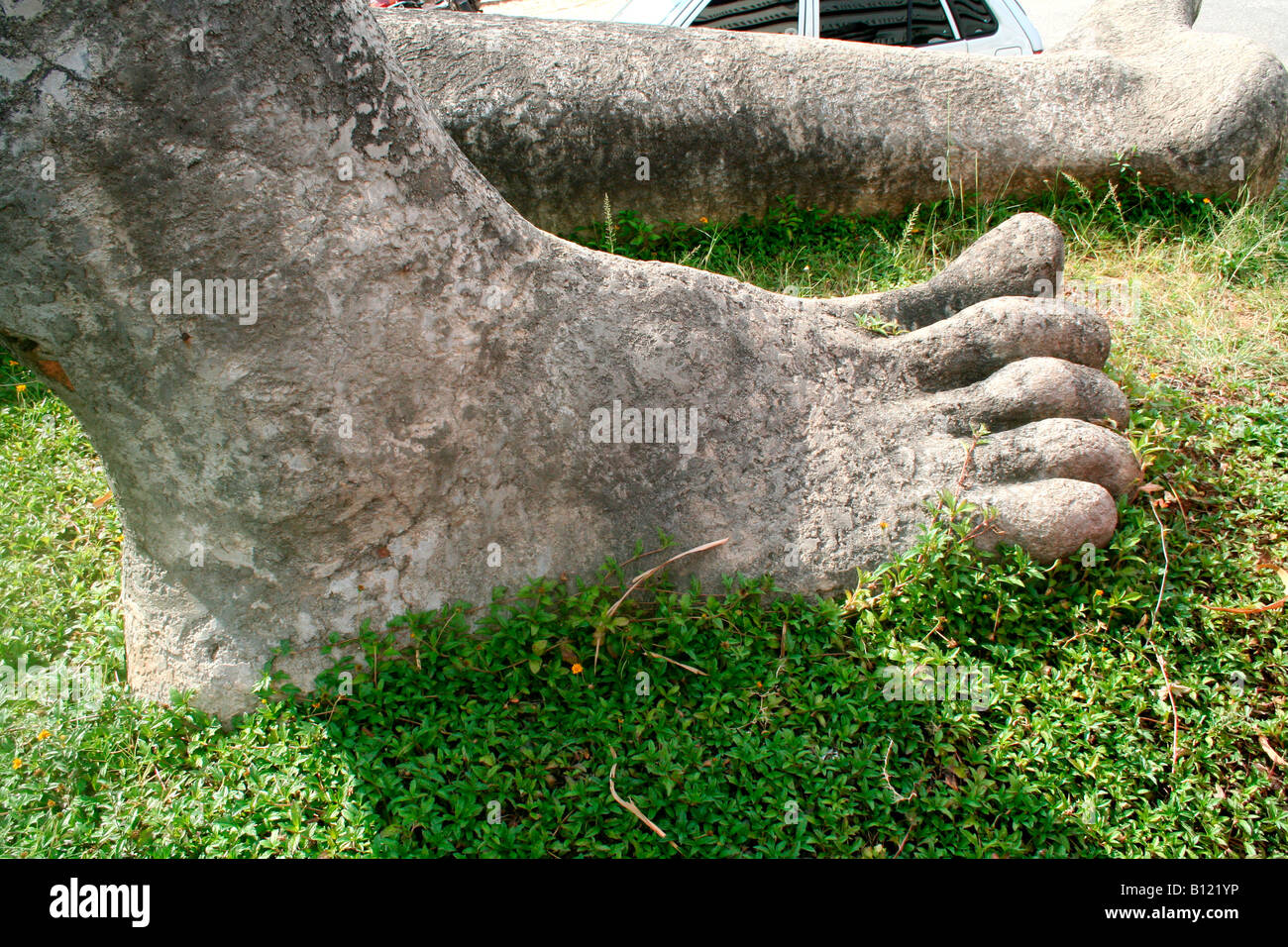 Foot of giant sculpture at Technopark Trivandrum Stock Photo