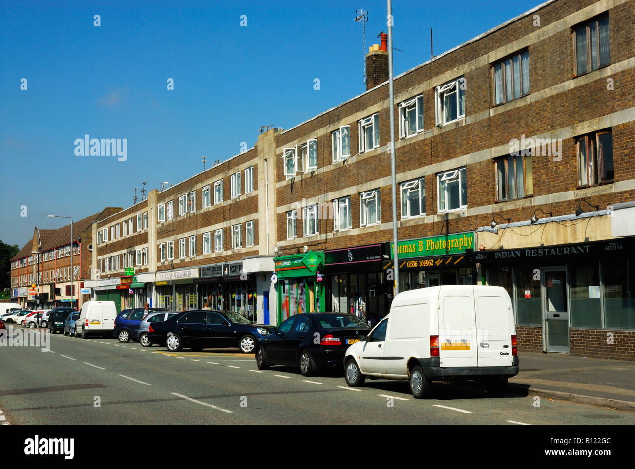 Rockingham Road parade of shops built in the 1930s Corby