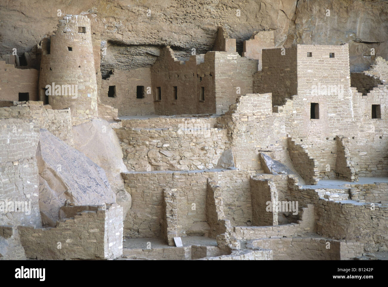 Cliff Palace Anasazi ruins Mesa Verde National Park Colorado USA Stock ...