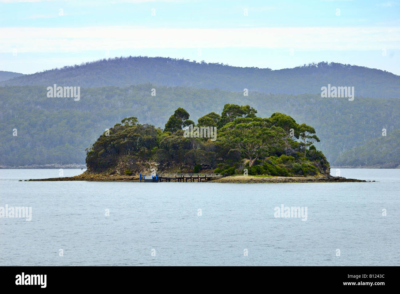 Isle of the Dead, Port Arthur, Tasmania Stock Photo