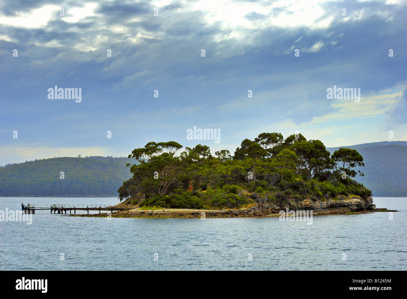 Isle of the Dead, Port Arthur, Tasmania Stock Photo