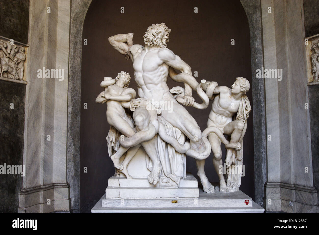 Sculpture of Laoconte and his sons by Gian Lorenzo Bernini in the Vatican museum, Rome Stock Photo