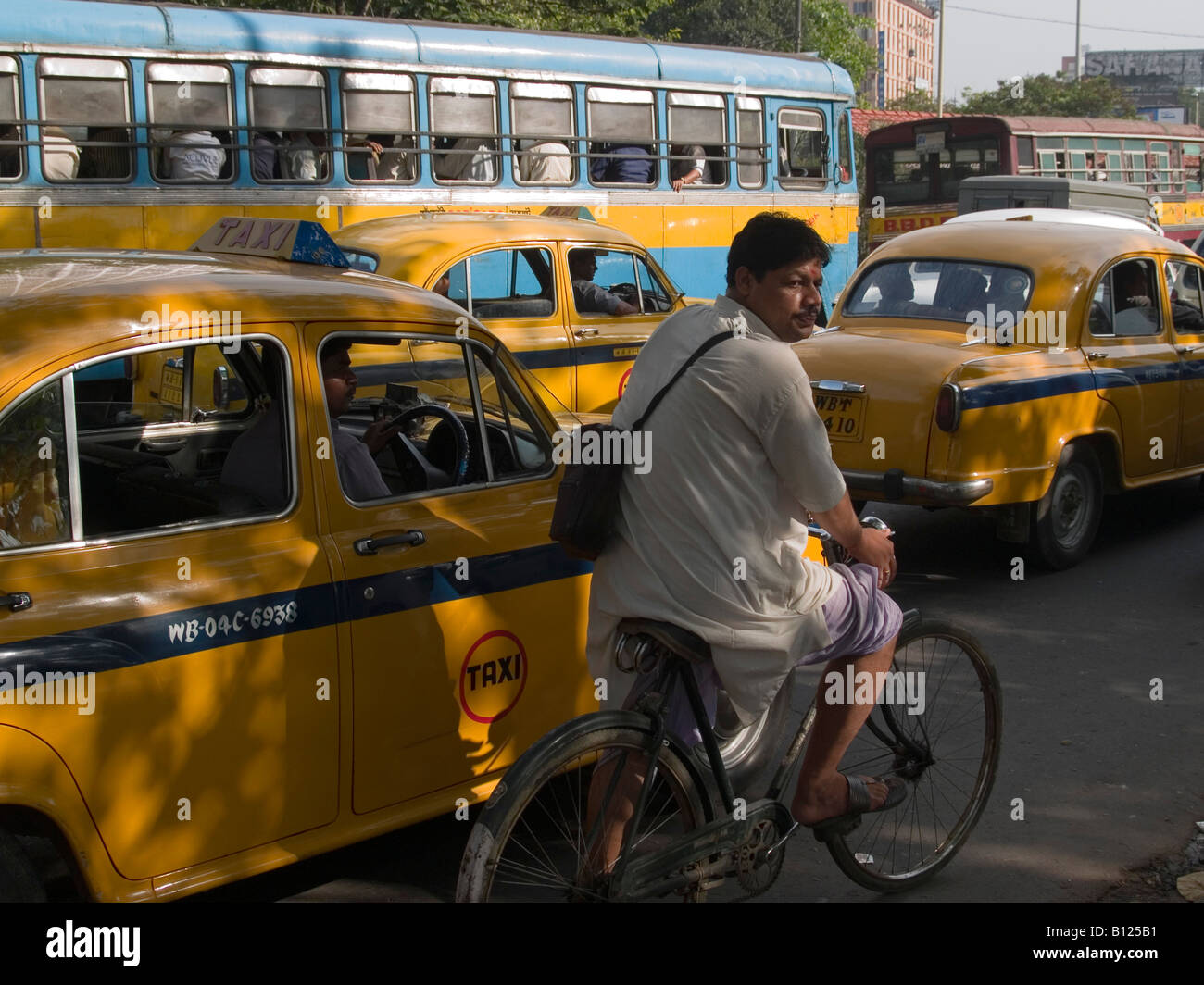rush hour in Calcutta Stock Photo