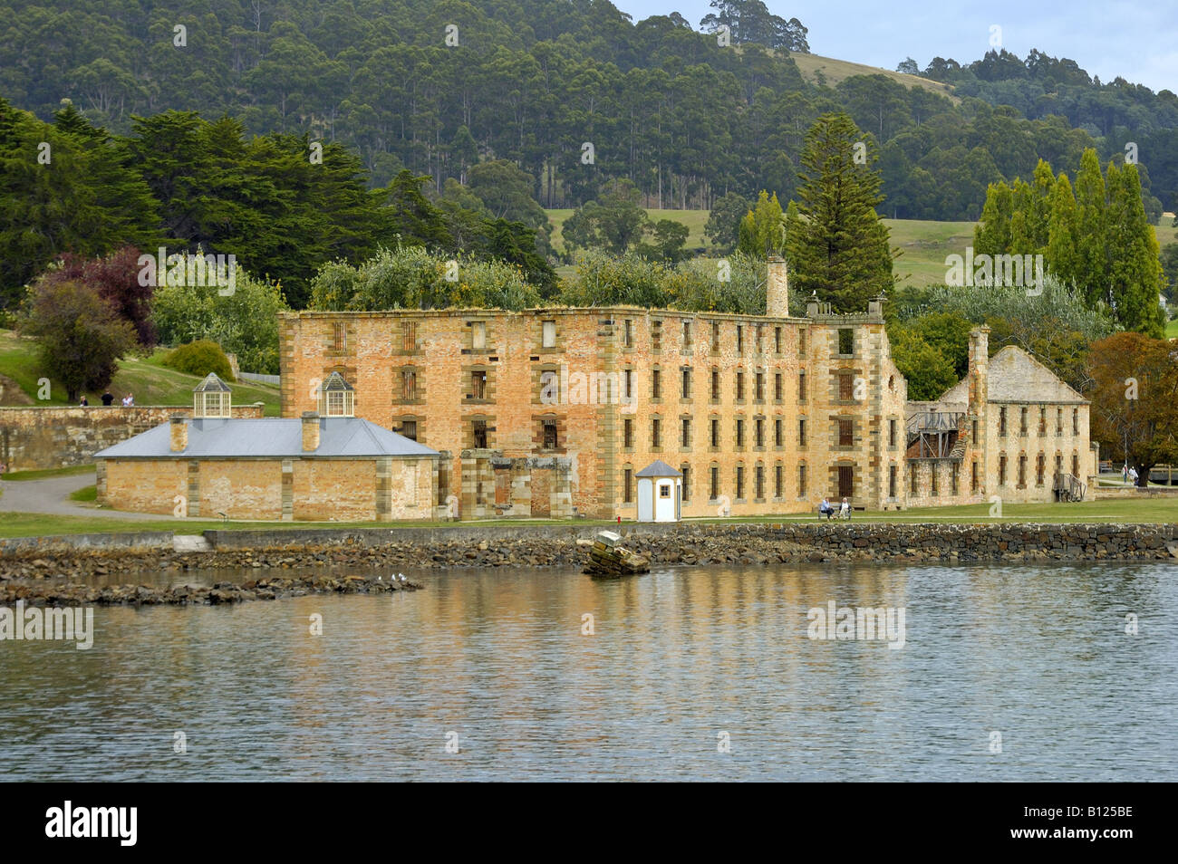 Port Arthur penitentiary, from the water. Stock Photo