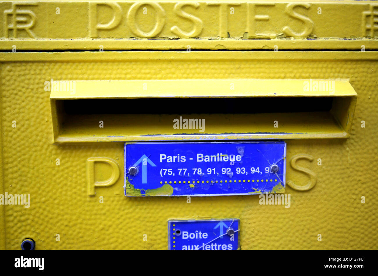 Letter box in Paris street Stock Photo Alamy