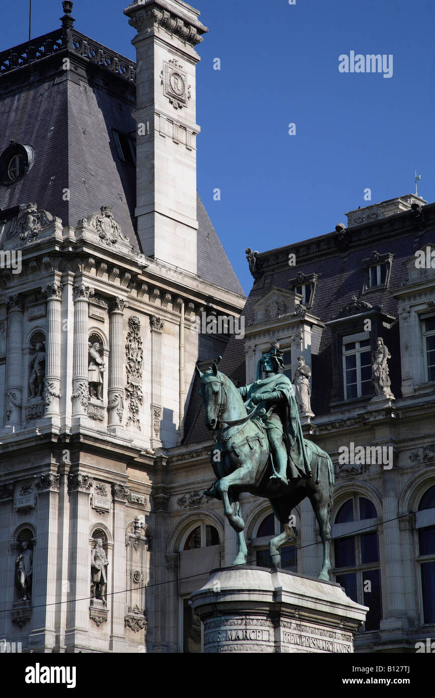 France Paris City Hall Étienne Marcel statue Stock Photo