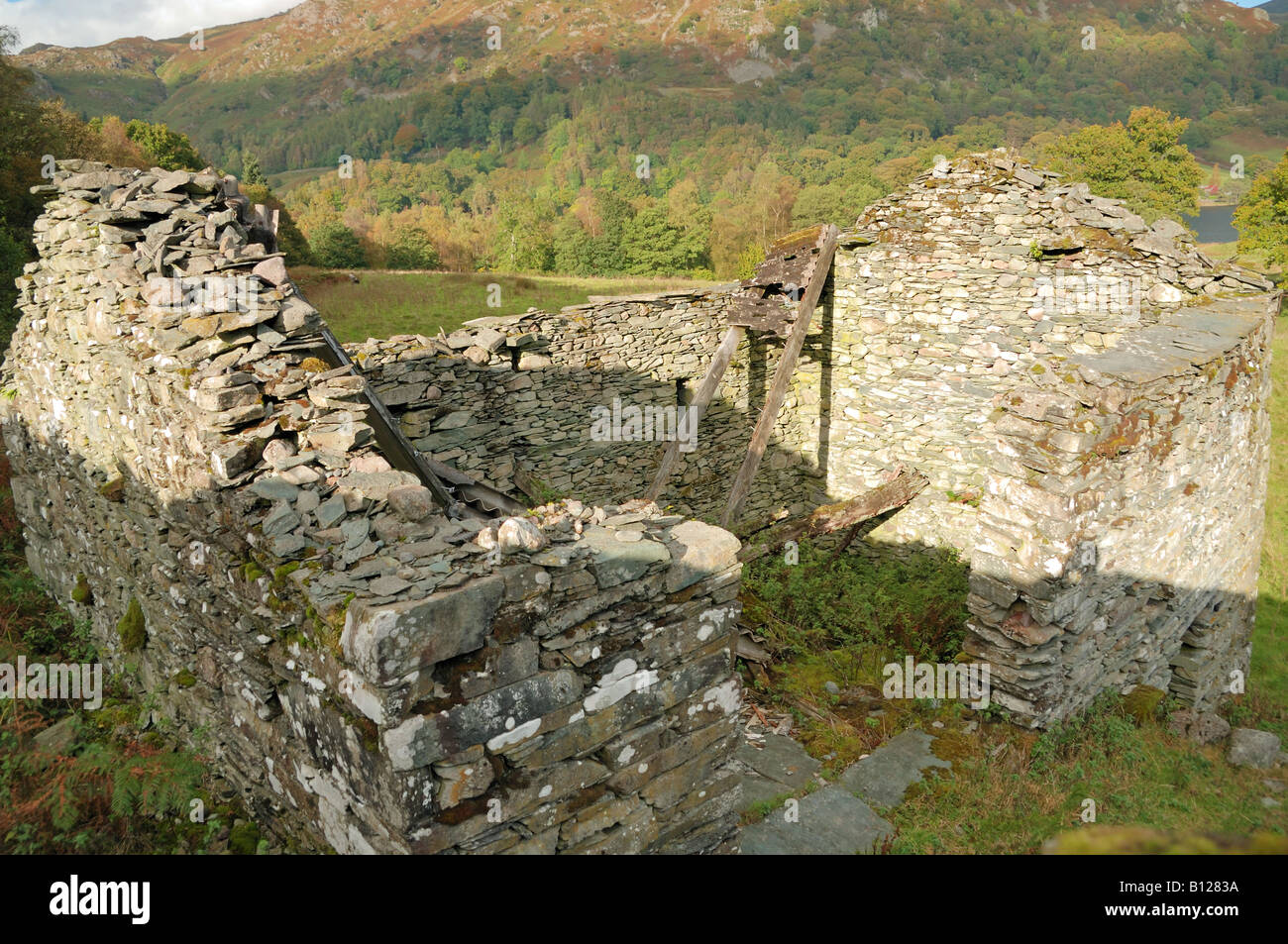 Ruined Cottage near Grasmere Stock Photo