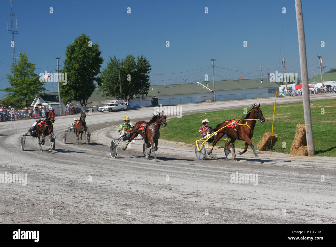 Harness Racing Horse Racing Canfield Fair Canfield Ohio Mahoning County Fair Stock Photo