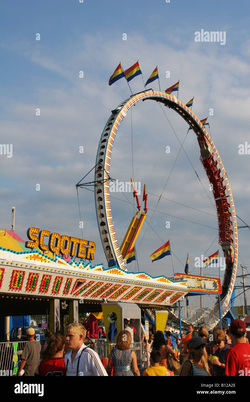 Carnival Rides named Scooter or Bumper Cars and Ring Of Fire beyond