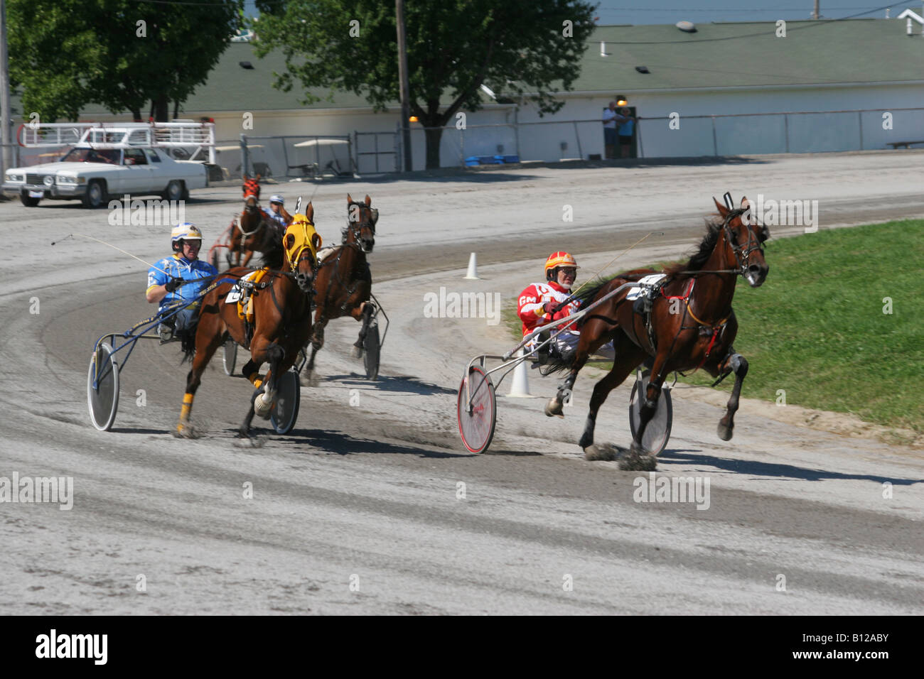Harness Racing Horse Racing Canfield Fair Canfield Ohio Mahoning County Fair Stock Photo