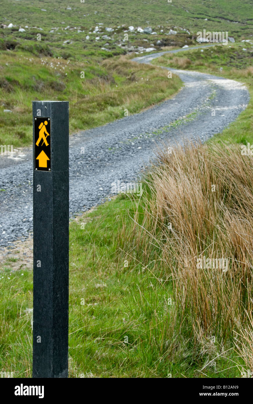 Footpath sign, County Mayo, Ireland. Stock Photo