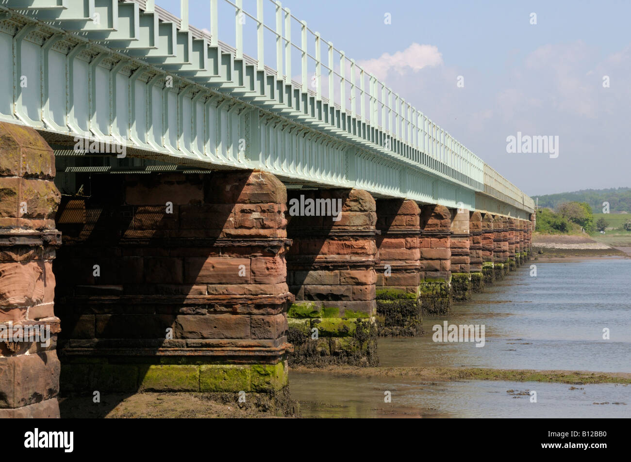 Eskmeals viaduct on the River Esk Stock Photo