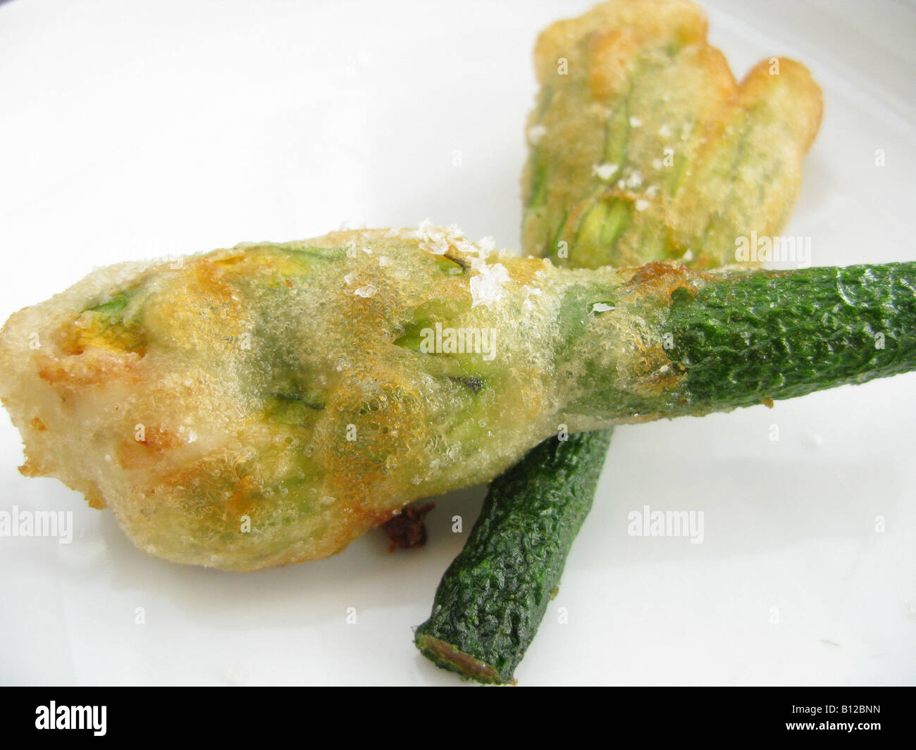 Fried Zucchini flowers Stock Photo Alamy