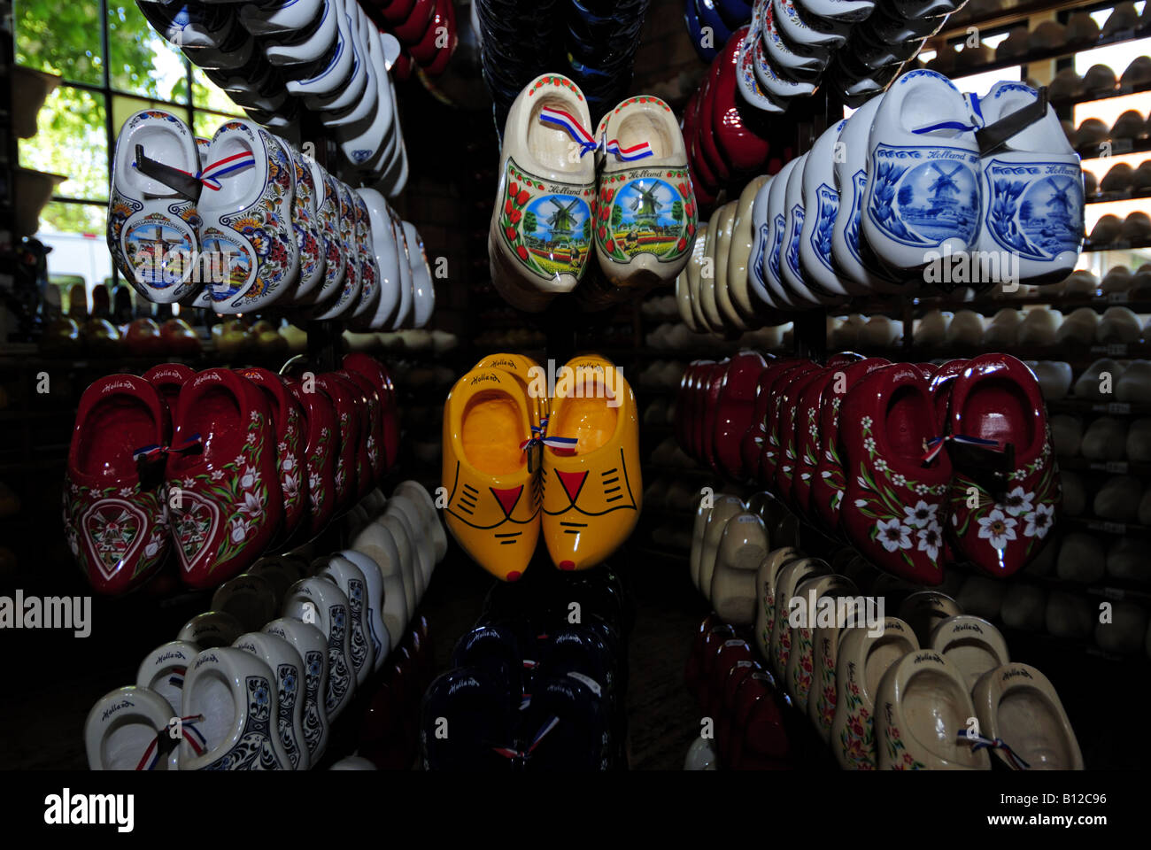 Wooden shoes hanging in souvenir shop Holland Europe Stock Photo - Alamy