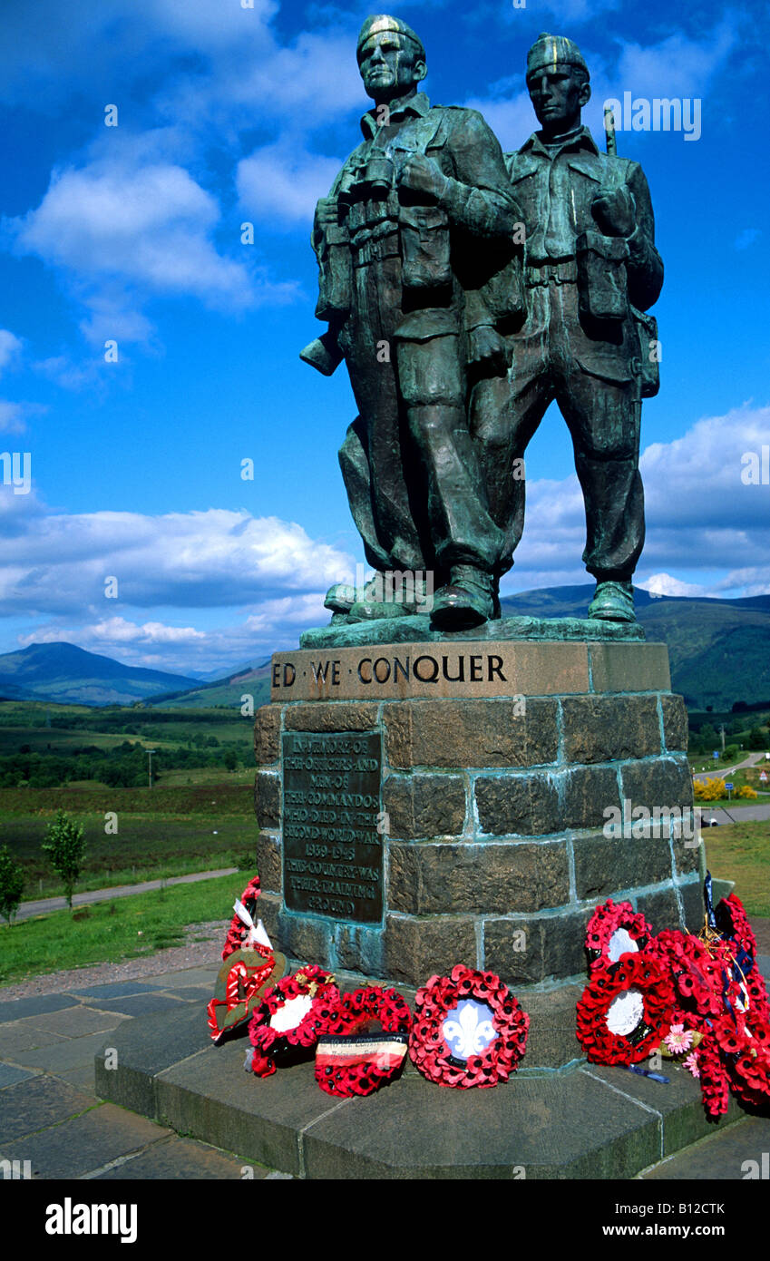 The Commando War Memorial at Spean Bridge near Fort William Stock Photo