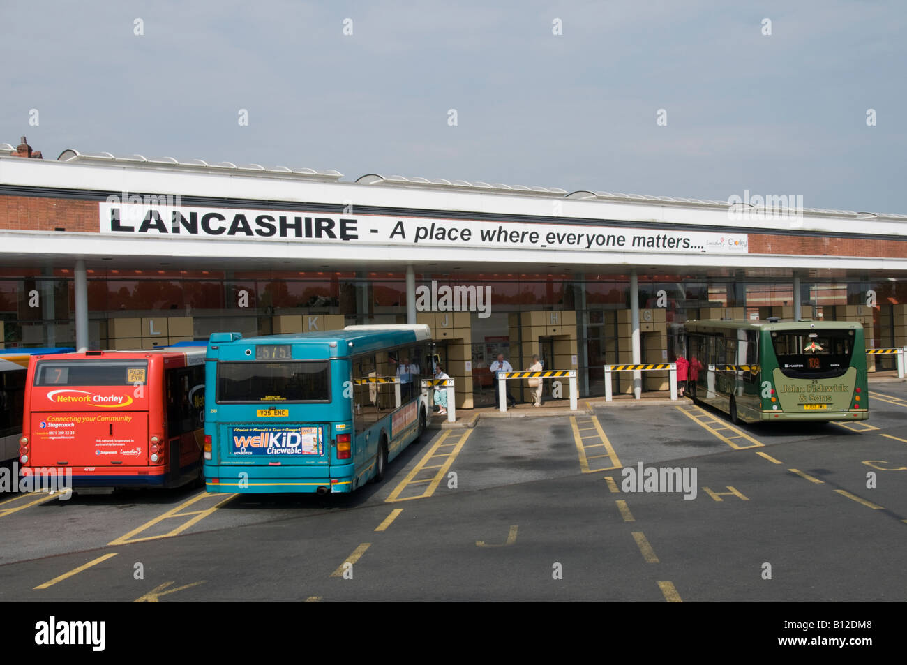 Buses parked at Chorley Interchange bus