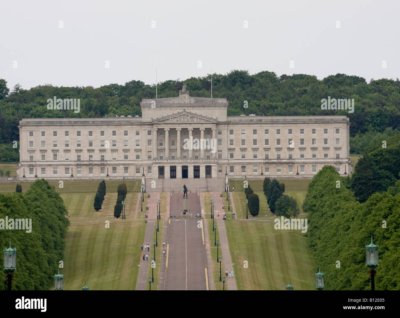 Parliament buildings at Stormont , Belfast , Northern Ireland. The location of the Northern Ireland Assembly Stock Photo