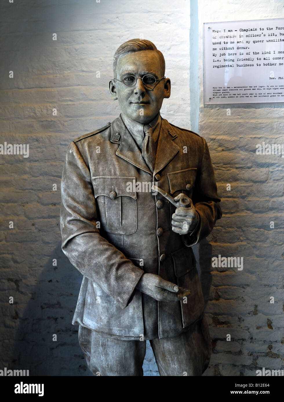 Statue of British Army Chaplain Philip Clayton, Talbot House, Poperinge