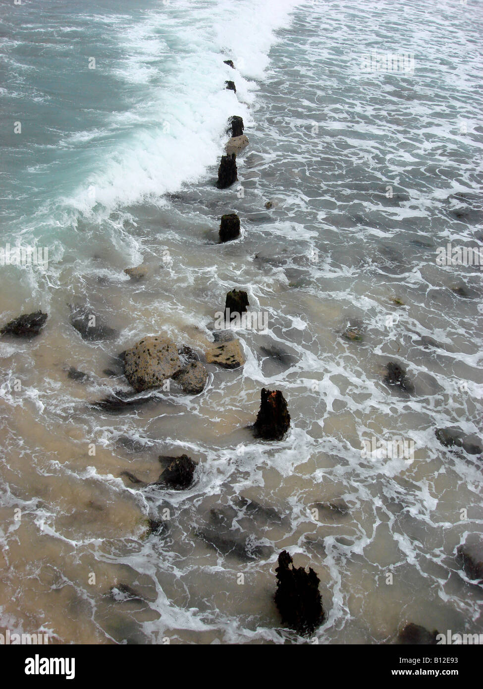 The waves spashing over the sea breakers Stock Photo Alamy